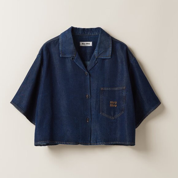 Miu Miu Denim Navy Shirt - Picture 4 of 4